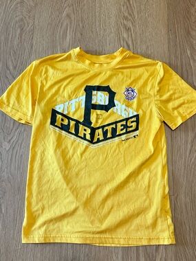 Pittsburgh Pirates Baseball Yellow Graphic T-Shirt Short-Sleeve Youth MLB Uni